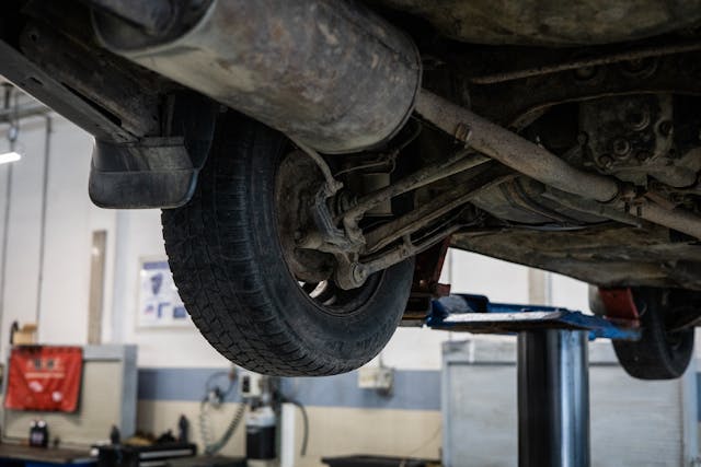 car suspension with bushings