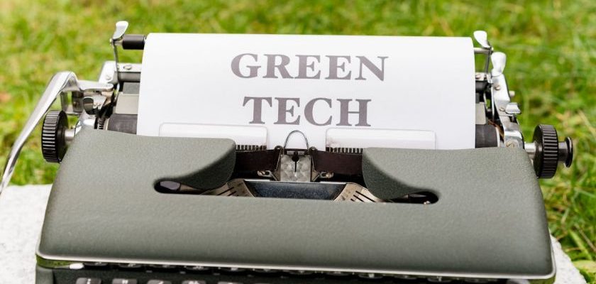 Biofuel - A typewriter with the words green tech on it