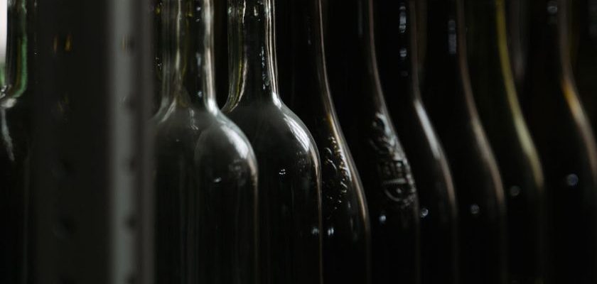 Glass Manufacturing - Black Glass Bottles in the Row